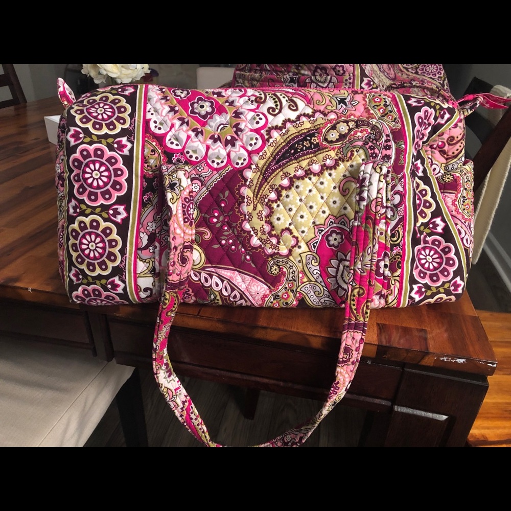 SMALL AND XL VERRY BERRY VERA BRADLEY DUFFLE BAGS